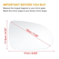 thumbnail image 3 of Unique Bargains 1 Pcs Car Right Side Heated Mirror Glass Replacement W/ Backing Plate Fit for Kia Rio 2018-2022 No.87621H9020, 3 of 7