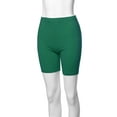 thumbnail image 5 of A2Y Women's Basic Solid Premium Cotton Mid Thigh High Rise Biker Bermuda Shorts Jade 5XL, 5 of 5