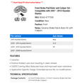 thumbnail image 2 of Front Brake Pad Rotor and Caliper Set - Compatible with 2007 - 2010 Hyundai Elantra 2008 2009, 2 of 2