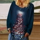thumbnail image 2 of Camisas casuales de manga larga para mujer, suéter, túnica suelta, blusa con cuello redondo y estampado de árbol de Navidad Fridja fhghd1813, 2 of 4