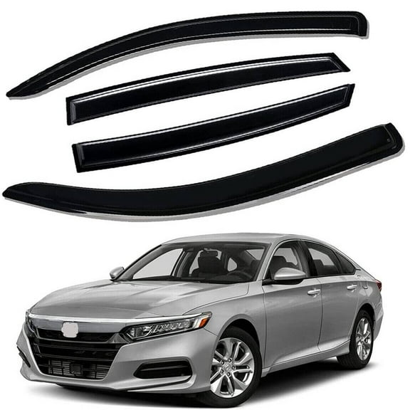 Tuqiang Guard Deflector Window Visors for 2018-2021 Honda Accord Sedan Black 4PCS