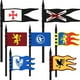 thumbnail image 3 of Bloques de construcción militares, figuras de soldados, juguetes, caballeros medievales, escudo con armas, chaleco, equipos de bandera, la guerra de las rosas, cruzados, 3 of 4