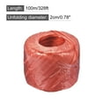 thumbnail image 2 of Uxcell 1Pcs Polyester Nylon Plastic Rope Twine Household Bundled for Packing 328ft Red, 2 of 6