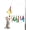 Colorful, variant on Toys, 4 Pack Interactive Teaser Wand Toys, Retractable Fishing Pole Wand Catcher Exerciser with Refill Fish, Dragonfly Worm with Bells, Blue Yellow Green