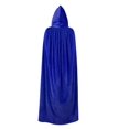 thumbnail image 3 of Capa Cloak Century Star de terciopelo con capucha para mujer, color azul real, 3 of 6