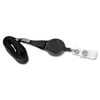 SICURIX Lanyard, Rope Style, 2 J Hooks, Black, Pack of 12