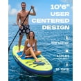 thumbnail image 2 of SOLAVERO 10'6" Inflatable Stand Up Paddle Board, Ultra-Light SUP Board with Accessories, Anti-Slip EVA Deck for Adults, 2 of 8