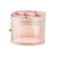 thumbnail image 4 of Caja organizadora de maquillaje shamjiam a prueba de polvo grande y rosa, 4 of 9