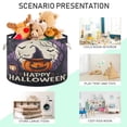 thumbnail image 4 of Collapsible 20" Round Storage Basket with Handles Laundry Hamper Open Storage Bins Halloween-themed Pumpkin, 4 of 6