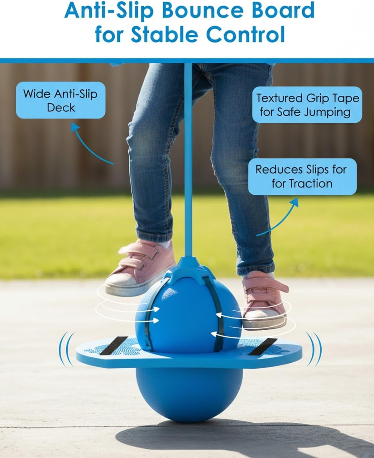Balance Jumping Ball,Pogo Jumper with Handle and Pump, Safe and reliable bouncing tools,Anti-Slip and Wear-Resistant,Suitable for beginners