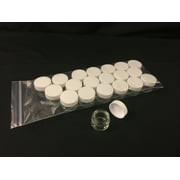 20 Small Glass Jars with White Lids