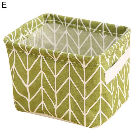 Multi-Purpose Cotton Flax Storage Bin with Handle for Organizing Your Home or Office