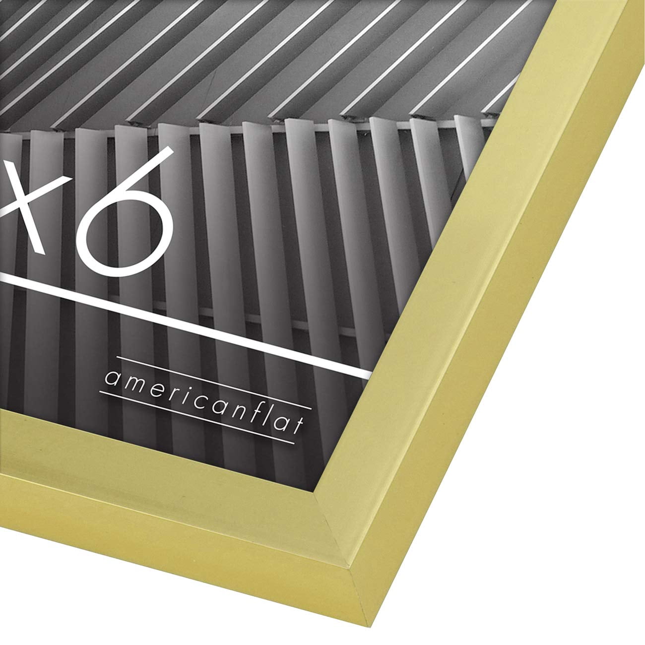 Americanflat 4x6 Picture Frame in Gold with Shatter Resistant Glass - Horizontal and Vertical Formats for Wall and Tabletop