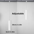 thumbnail image 3 of FSLiving 7W LED Track Linear Look Pendant Lights H-Type Track Light with Adjustable Height Industrial LED Linear Style for Dining Room 1 Light Idea for Large Plant Light Customizable White 11.8″, 3 of 9