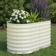 thumbnail image 4 of WildBreak Oval Steel Raised Garden Bed, 4 x 2 x 2 ft, Beige, 4 of 10
