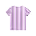 thumbnail image 6 of CCRFTGI Shirts for Kids Girls Size 10-12 Cute Striped Shirt Graphic Tees Summer Tops Short Sleeve Crewneck Girls Fashion Tee Tops Purple 11-12 Years, 6 of 6
