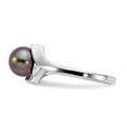 thumbnail image 3 of 14K White Gold Ring Band Pearl Freshwater Black 7mm FW Cultured, Size 6, 3 of 5