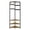 Retro color, variant on Gold Corner Hall Tree Coat Rack with Shoe Bench – 6 Double Hooks, 3-Tier Storage Shelves, Freestanding Entryway Organizer Stand for Jackets, Hats, and Shoes – Gold