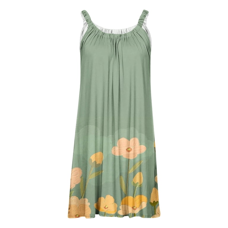 IROINNID Women's Plus Size Shift Dress Casual Round-Neck Loose Dress Prints Drop  Waist Dress - Walmart.com