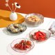 thumbnail image 4 of Plato de fruta transparente con borde dorado, apilable, para aperitivos, redondo e irrompible, para ensaladas, postres y cenas. Artículos para el comedor., 4 of 8