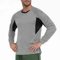 thumbnail image 2 of Paiwinds Men's Quick-Dry Workout Shirt, Breathable Long Sleeve Athletic Top with Color Block Design and Cuffed Sleeves, Moisture Wicking Performance Sportswear, 2 of 4