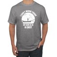 thumbnail image 1 of Wild Bobby,I Can't Work Today My Arm is in Cast, Father's Day, Men Graphic Tees, Heather Grey, Small, 1 of 3