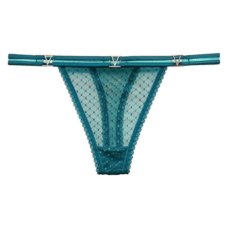Womens Underpants Sexy Thongs for Women Sheer Panty Green Seamless Thongs One Size
