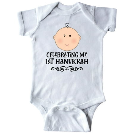

Inktastic Babys 1st Hanukkah Gift Gift Baby Boy or Baby Girl Bodysuit