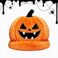 thumbnail image 3 of WXFAZCVU Pumpkin Hat Halloween Plush Embroidered Cosplay Party Headwear Trick Treating Accessory for Party One Size, 3 of 4