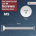 20Pcs[M5-0.8x55] Flat Head Socket Cap Screw Countersunk Bolt - Walmart.com