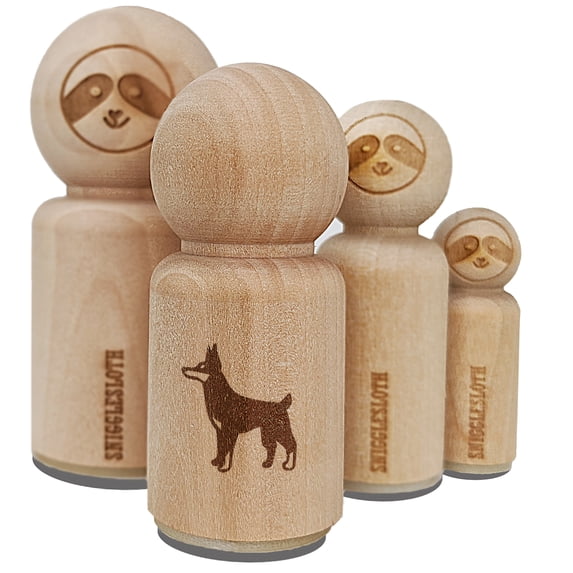 Dobermann Pinscher Dog Rubber Stamp for Scrapbooking Crafting Stamping - Large 1-1/4 Inch