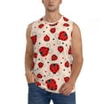 thumbnail image 2 of Goofa Red Ladybug Printed Men's Sleeveless T-Shirt - Athletic Gym Workout Tank Top for Men - Moisture-Wicking, UPF 30+ Quick-Dry Muscle Tee-XX-Large, 2 of 8