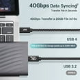thumbnail image 4 of RVP+ USB4 Thunderbolt 4 Cable 240w, 40Gbps 8K Video Fast Charging USB-C to USB-C Cable - Black (RVP-TH100-BK-3FT), 4 of 8
