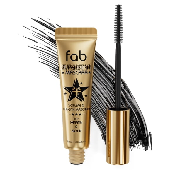 Máscara Fab Superstar, impermeable, voluminizadora, para pestañas altas, 10 ml