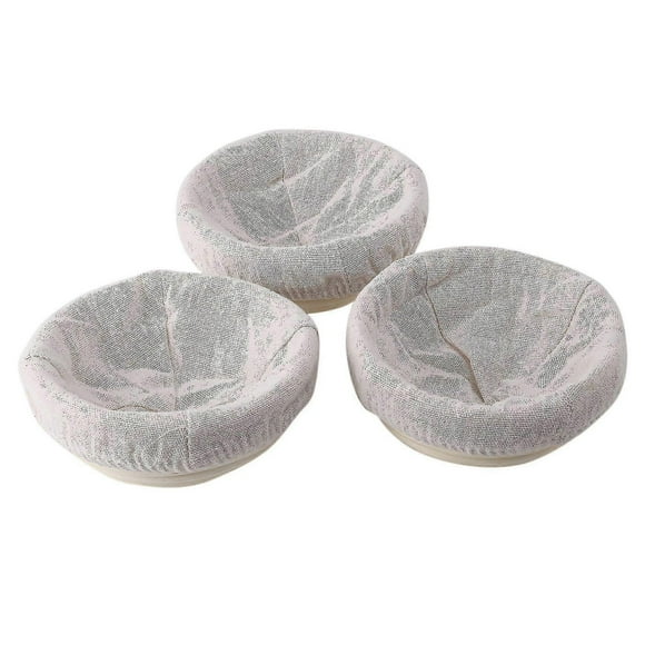 Paquete de 3 cestas de fermentación de pan de 12,7 cm (5 pulgadas), pequeñas, compatibles con pan y masa madre de 225 g, de ratán natural Provin-k s202412246541