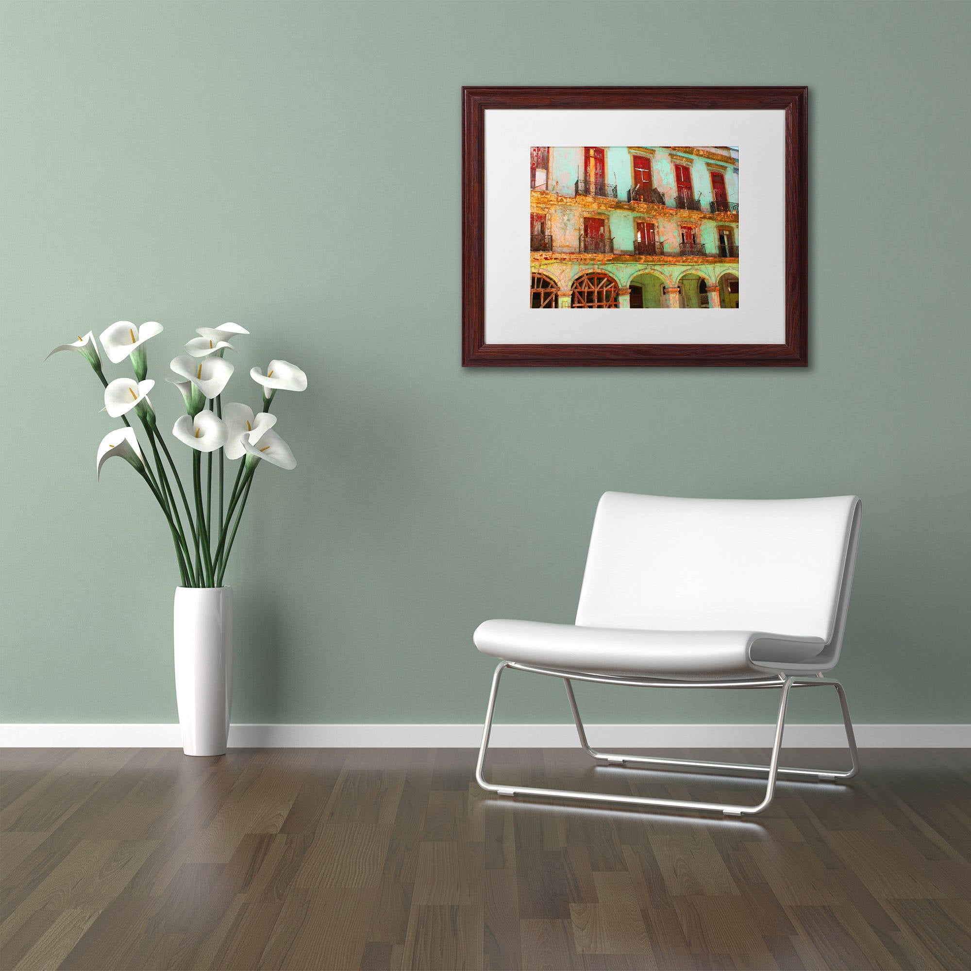 Trademark Fine Art 'Memories Havana' Canvas Art by Masters Fine Art, White Matte, Wood Frame