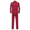 thumbnail image 4 of vastwit Mens Classic Fit Tuxedo Suit for Business Wedding Prom Party (Blazer Jacket & Vest & Pants) Burgundy S, 4 of 7