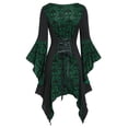 thumbnail image 3 of Simooset Women's Halloween Lace Tight Waist Irregular Long Sleeve Top, 3 of 3