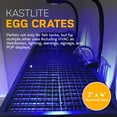 thumbnail image 6 of KastLite Egg Crate Panel 5-Pack in Black | Polystyrene | Nominal 2' x 4' with 1/2" x 1/2" x 3/8" Cell Size | Manufactured by American Louver, 6 of 8