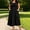 Black, variant on Womens Short Sleeve Dresses Women Dresses with Pockets Loose Fit Plus Size 2026 Solid Color Square Neck Flowy Summer Maxi Dress for Work and Weekend L-6XL