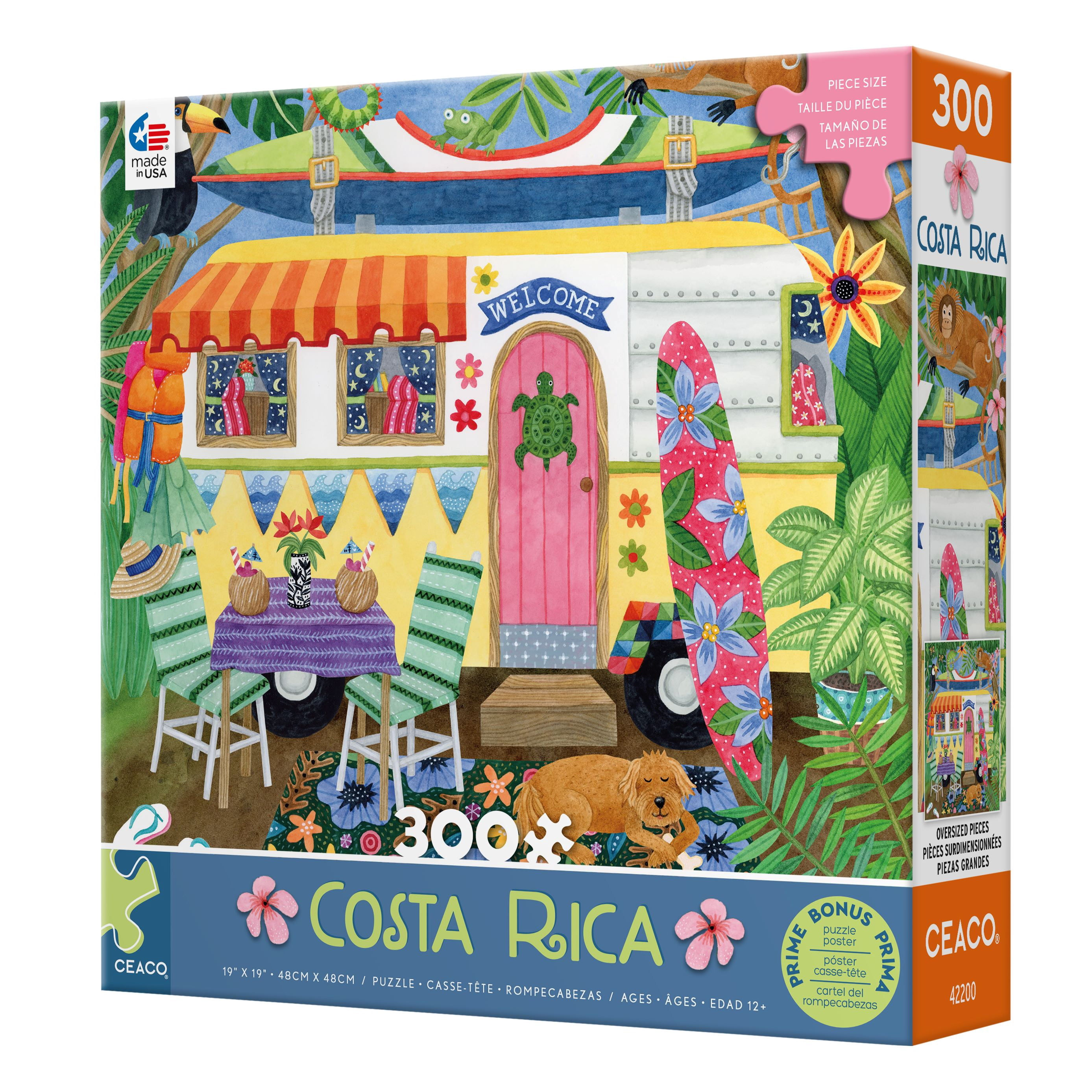 Ceaco Costa Rica Stephanie Peterson Jones 300 Piece Interlocking Jigsaw Puzzle