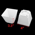 thumbnail image 2 of Plastic Square Flower Printed Pot Saucer Holder for Yard Balcony White 4 x 4 Inch 10pcs, 2 of 4