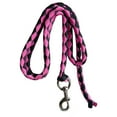 thumbnail image 2 of simhoa Horse Lead Rope Braided Horse Leash Rope Equestrian Lead Rope Attach to Halter or Harness Horse Leading Rope with Bolt .5m Pink and Black, 2 of 9