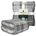thumbnail image 7 of PAVILIA Premium Plaid Sherpa Fleece Bed Blanket Twin Size | Super Soft, Cozy, Plush, Lightweight Microfiber, Reversible Bed Blanket for Couch, Sofa, Bed, All Season (Light Grey, 60 x 80 Inches), 7 of 7