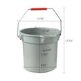 thumbnail image 7 of Zopnny 6 Pcs 14-Quart Sturdy Pail Bucket for Cleaning, Plastic Household Mopping Bucket, Roughneck Round Industrial Bucket Pail with Handle, Grey, 7 of 7