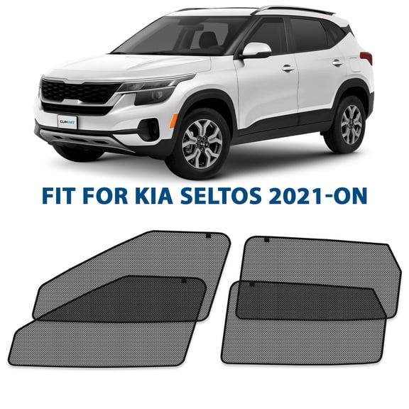 CLIM ART Magnetic Car Window Shades for Kia Seltos 2021-2026 – Custom-Fit Sun Blocker Curtains, Side Window Covers, Essential Car Accessories for Camping, Baby and Privacy Protection - MS0141