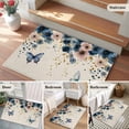 thumbnail image 5 of Weeping Blue Floral Entryway Rug 2'x3'&nbsp; Non Slip Front Door Mats, Spring Butterflies Flowers Linen Entrance Rugs Indoor Outdoor Carpet, Washable Floor Mats Small Area Rug for Bedroom Kitchen, 5 of 8