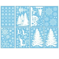 Harliver 9 Sheets Snowflake Christmas Window Clings, Christmas Window Clings for Glass Windows, Snowflake Window Decorations Stickers for Glass Windows Indoor Wtiner Holiday Office Bedroom Decor
