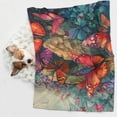 thumbnail image 6 of Yiaed Butterflies On Rocky Cliff Print Dog Blankets-Cat Blanket Washable for Couch Protection,Puppy Blanket, Soft Plush Reversible Throw Furniture Protector-Large, 6 of 8
