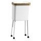 thumbnail image 5 of Cubo de basura con ruedas de 15 litros, papelera de cocina, cesta de basura de gran capacidad, a presión. Oro blanco, 5 of 9